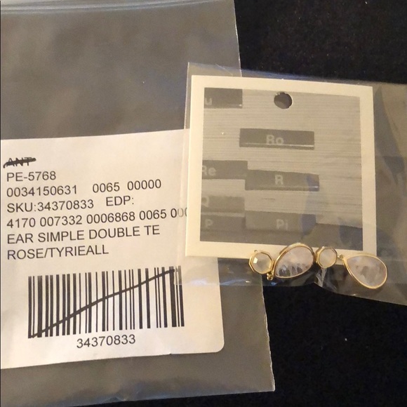 New Anthropologie rose double tiered earrings - Picture 3 of 3
